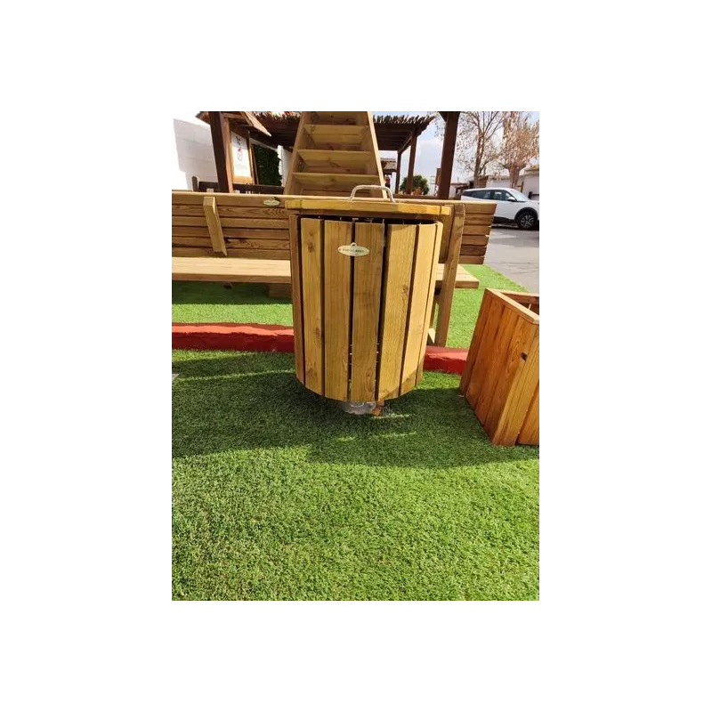 PAPELERA CIRCULAR BAJA CON TAPA