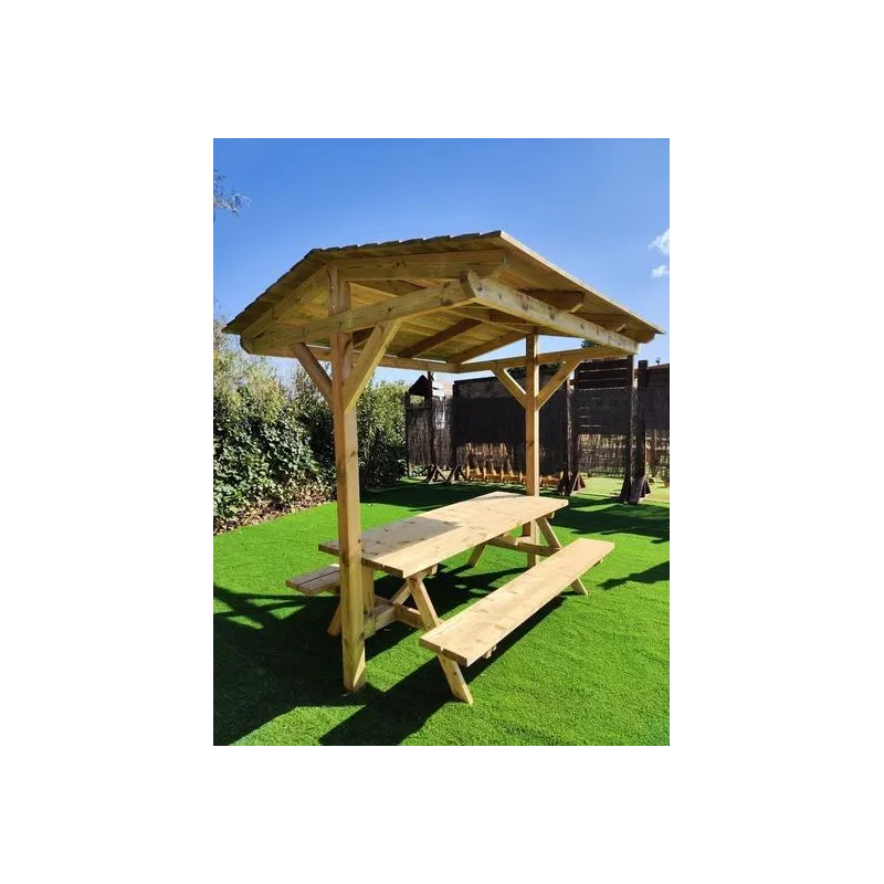 MESA PICNIC EXTRA CON TEJADILLO