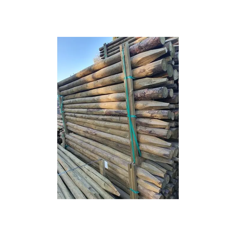 POSTES SIN TORNEAR DE 2,50 MTS Ø 6/8 CM CON PUNTA