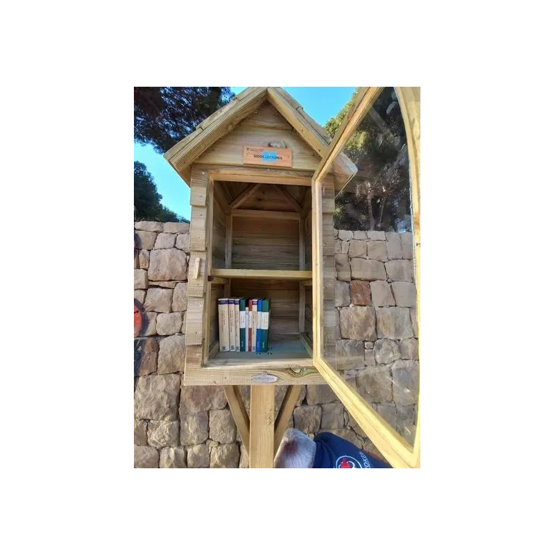 BUZÓN LIBRERÍA CON CUBIERTA A DOS AGUAS