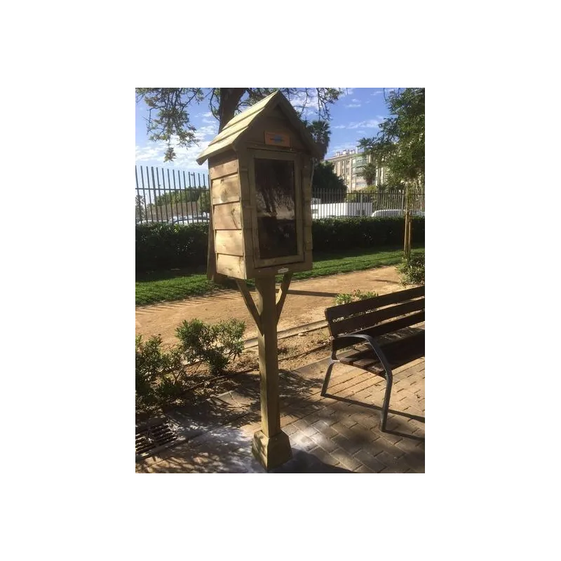 BUZÓN LIBRERÍA CON CUBIERTA A DOS AGUAS