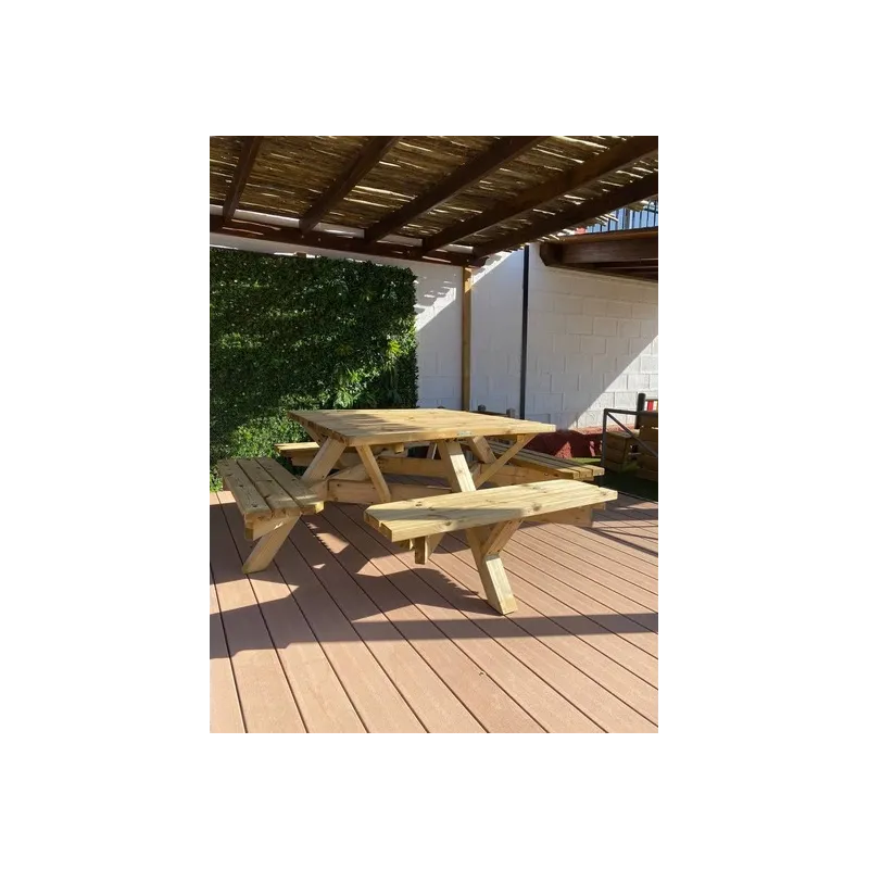 MESA DE PICNIC CUADRADA