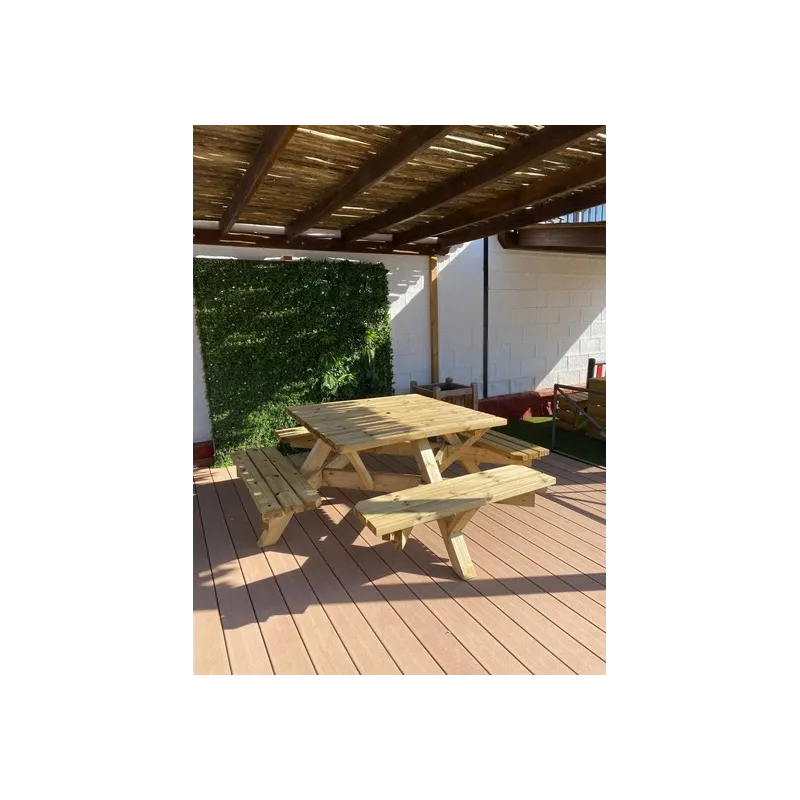 MESA DE PICNIC CUADRADA