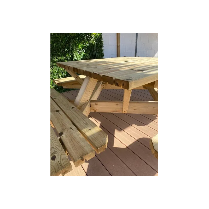 MESA DE PICNIC CUADRADA