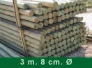 Postes  Torneados  sin  punta  300  x  8  cm  Ø